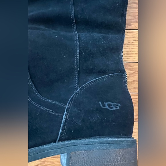 Ugg Seldon Black Suede Tall Riding Boot in black.  Size 9.5 - Picture 5 of 9